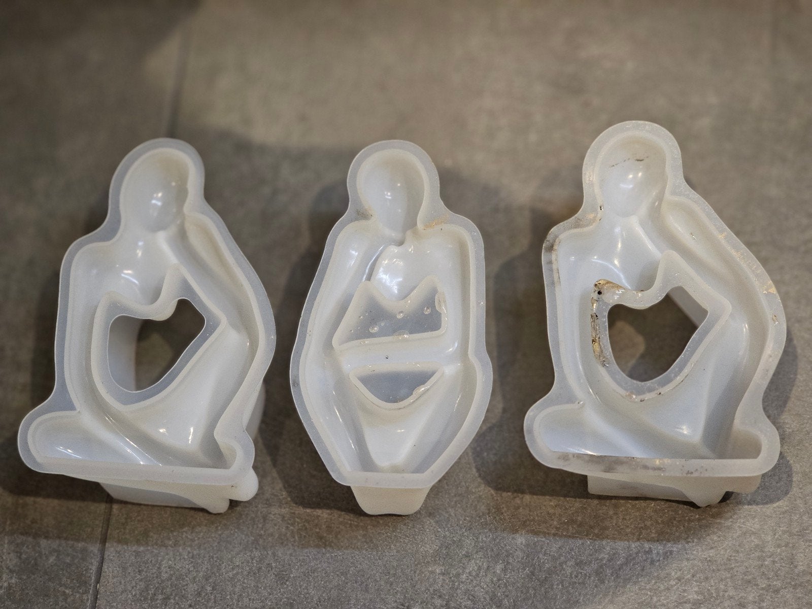 3 mallen voor een set epoxy denkers!, Hobby en Vrije tijd, Knutselen, Ophalen of Verzenden