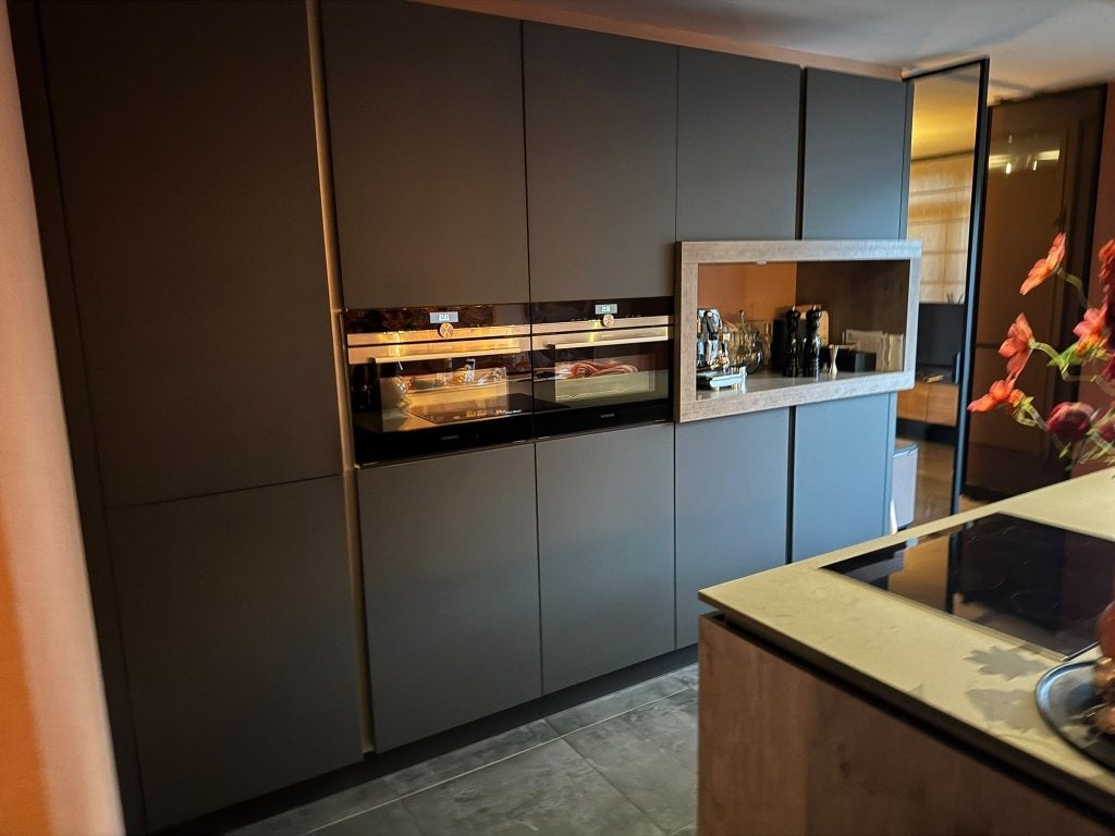 LUXE EILANDKEUKEN  + SIEMENS  + QUOOKER+GEDEMONTEERD, Zwart, Overige typen, Ophalen of Verzenden, Zo goed als nieuw
