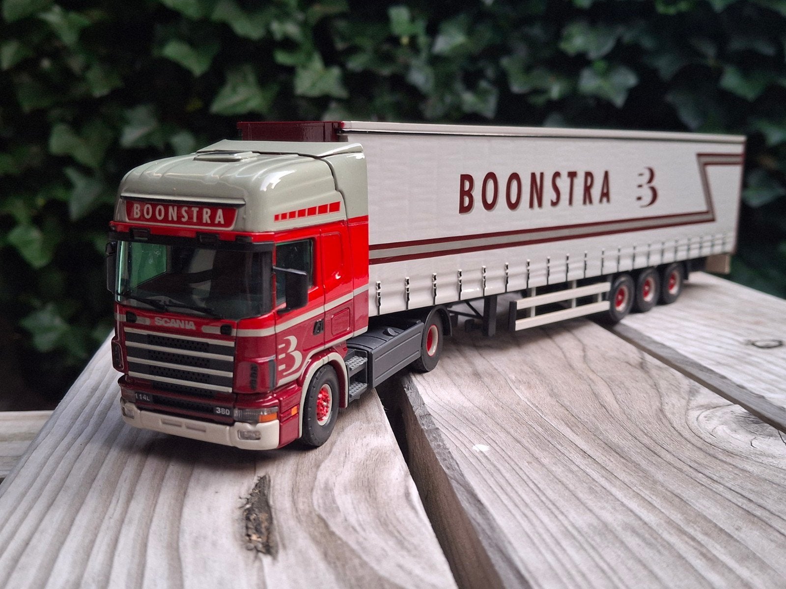 Tekno Scania 114L Boonstra Haulerwijk, Ophalen of Verzenden, Zo goed als nieuw, Bus of Vrachtwagen, Tekno