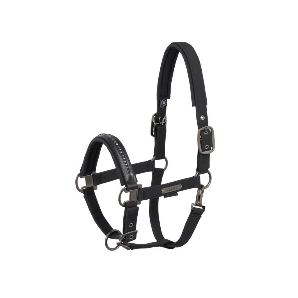 Eskadron halster Softshell Pearls Double Pin Platinum zwart, Ophalen of Verzenden, Nieuw
