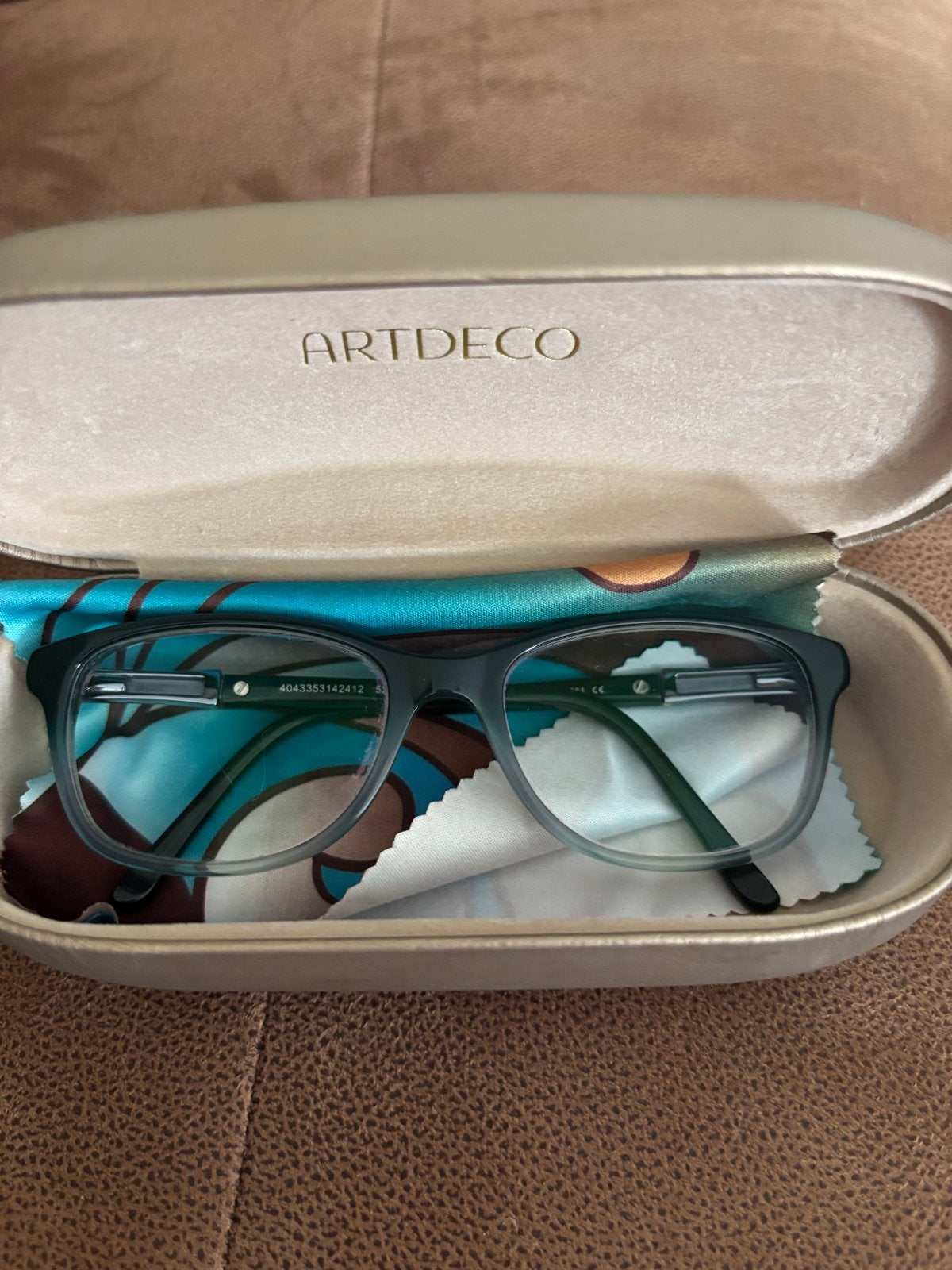 Dames Artdeco Bril - Groen Montuur met Sterkte, Overige merken, Ophalen of Verzenden, Zo goed als nieuw, Groen