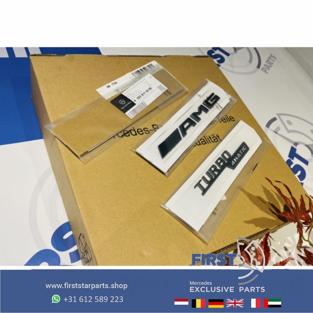 W118 CLA45 AMG LOGO SET ZWART EMBLEMEN SET Mercedes CLA KLAS, Gebruikt, -, Ophalen of Verzenden, -