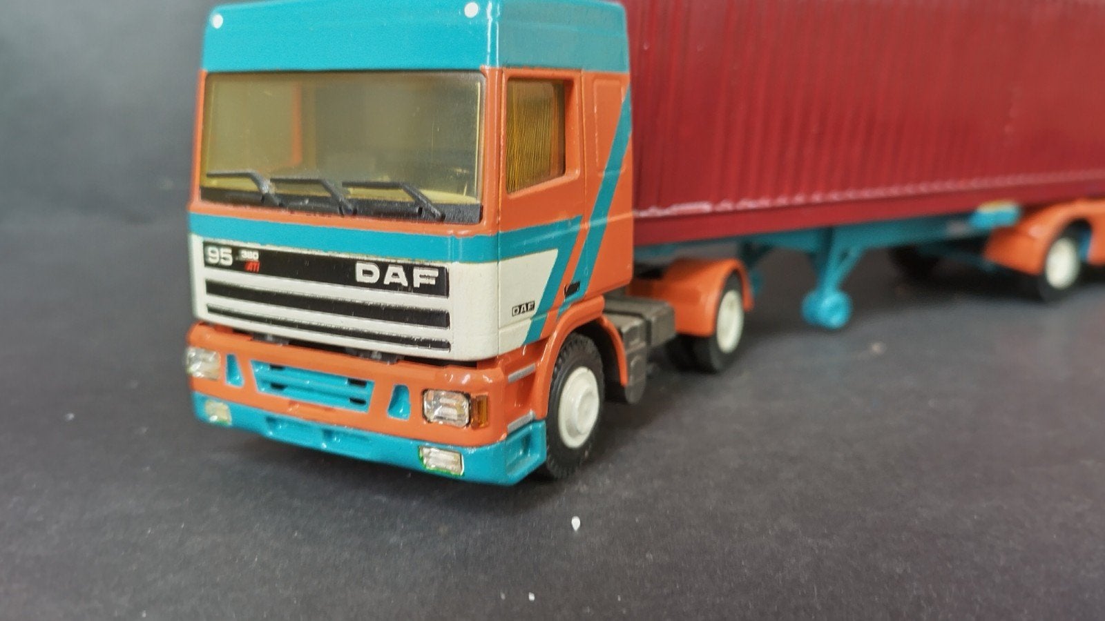 Daf 95 Container oplegger 1:50 Tekno Pol, Verzenden, ., Zo goed als nieuw, .