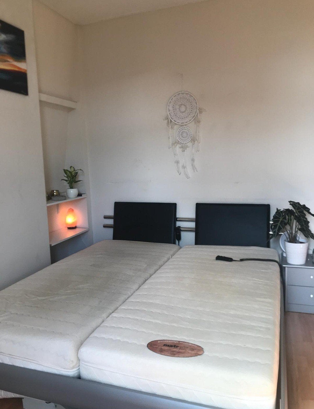 Elektrisch verstelbaar bed met individuele hardheidsregeling, Overige materialen, Tweepersoons, Ophalen of Verzenden, 180 cm