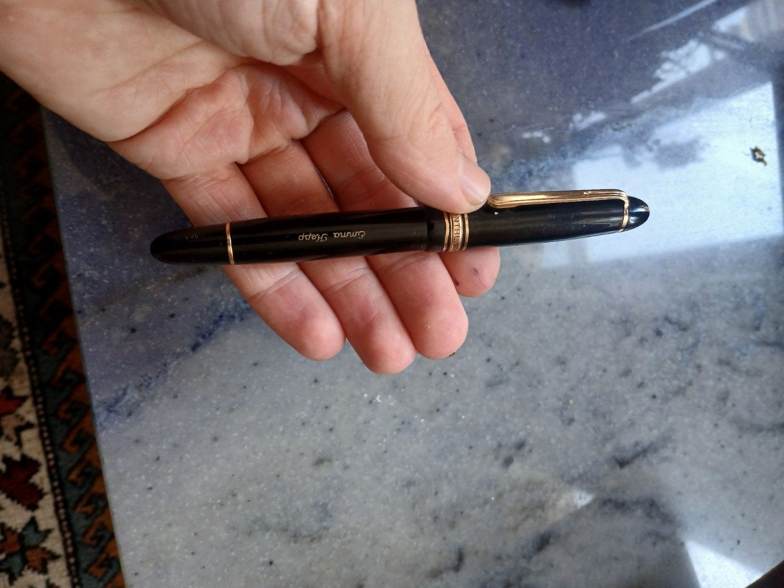 Celluloïde vulpen Montblanc 144, Verzamelen, Ophalen of Verzenden, Zo goed als nieuw, Vulpen, Mont Blanc