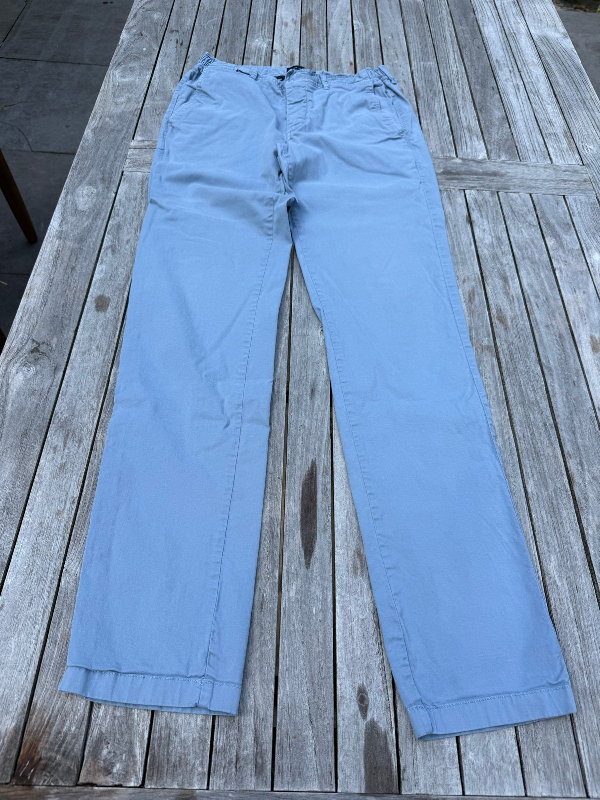 Mr Marvis lichtblauwe broek maat 31/32, Ophalen of Verzenden, Zo goed als nieuw, Overige maten, Blauw