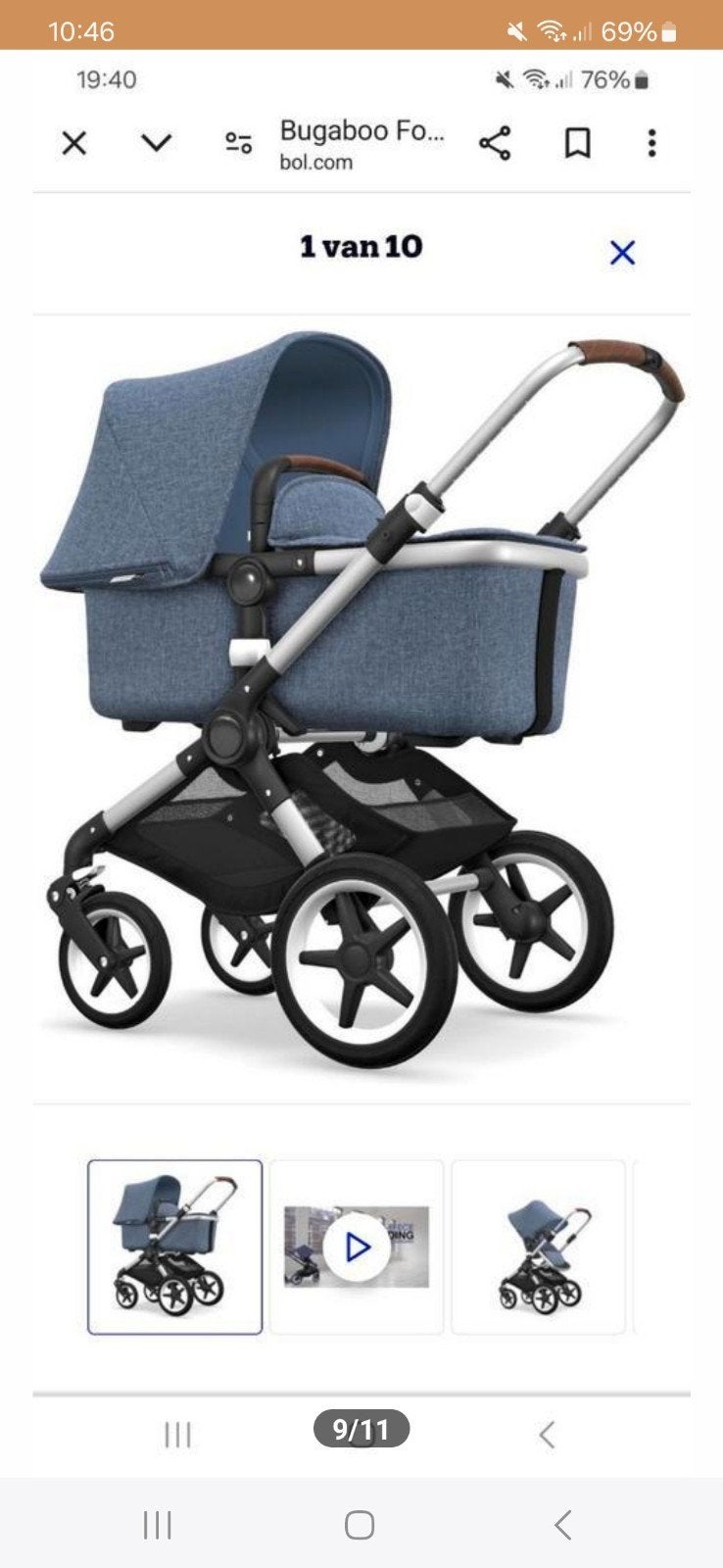 Bugaboo Fox Special Edition - Zo goed als nieuw, Ophalen, Bugaboo, Verstelbare duwstang, Zo goed als nieuw