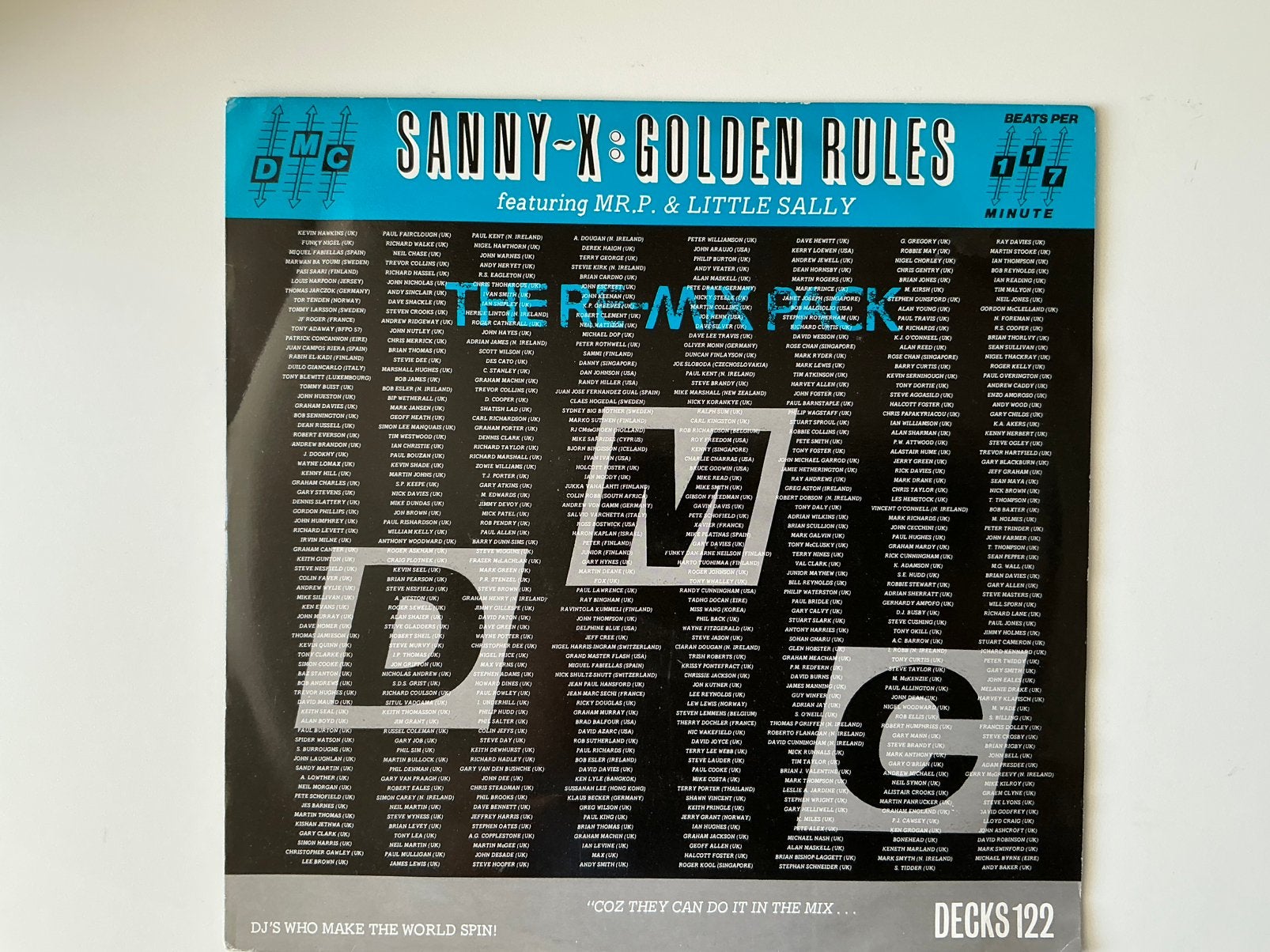 Sanny X Featuring Mr. P & Little Sally – Golden Rules 12”, Cd's en Dvd's, Fotohoes, Ophalen of Verzenden, Gebruikt, 12 inch