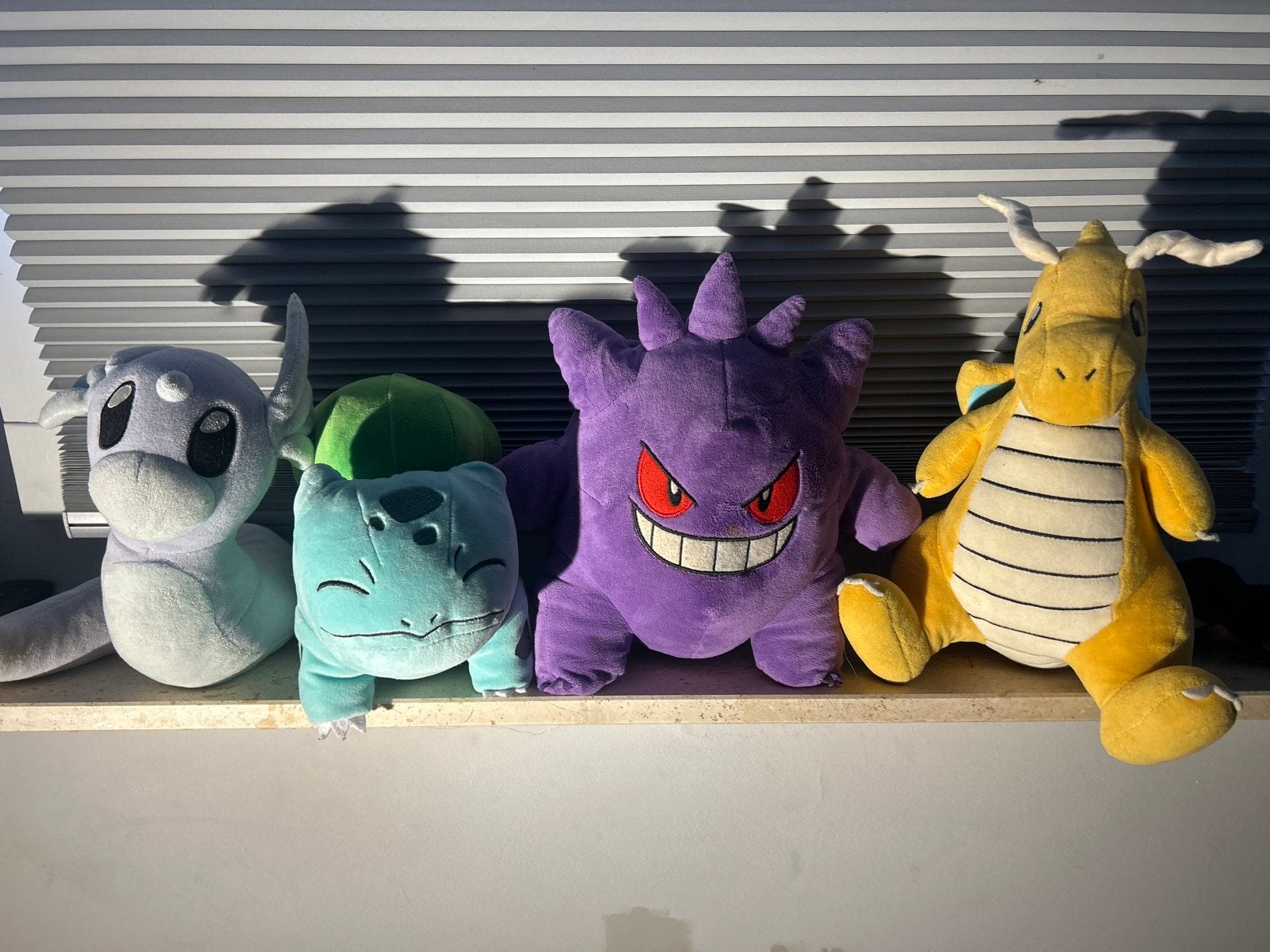 Pokémon knuffels: Dragonite, Gengar, Bulbasaur, Dratini, Paars, Gebruikt, Overige merken, Overige typen