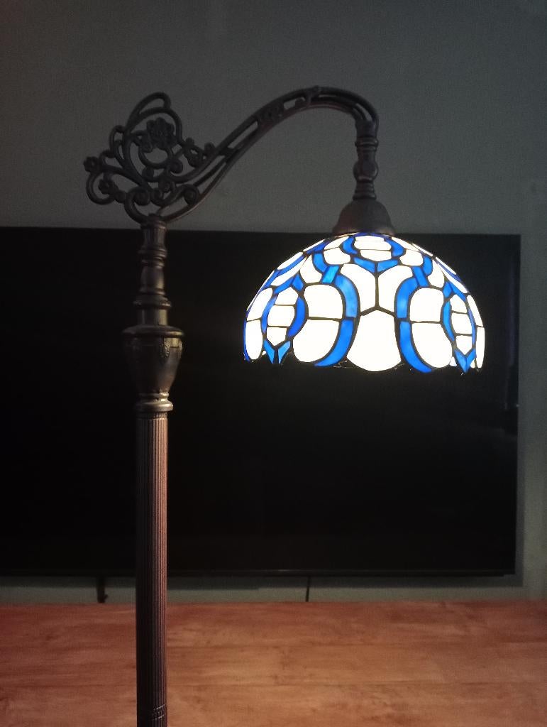 Z.G.A.N Art deco staande Tiffany lamp vloerlamp, Ophalen, Zo goed als nieuw, 150 tot 200 cm