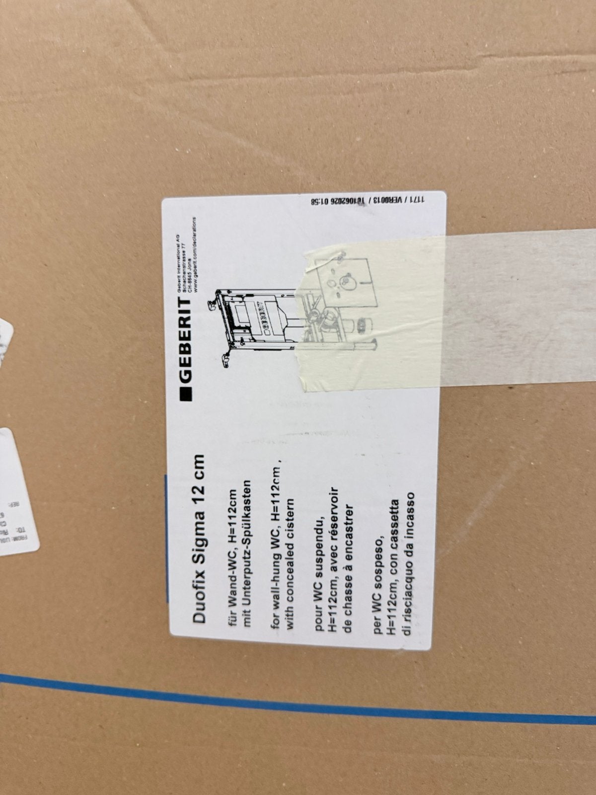 Geberit Duofix Sigma, Ophalen, Nieuw, Toilet