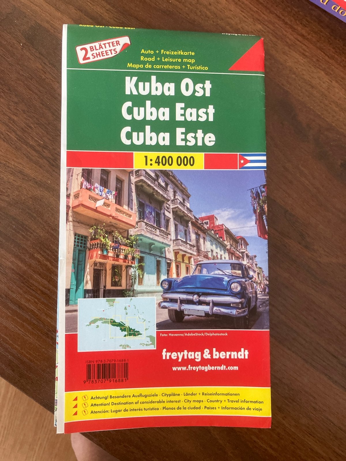 Freytag & Berndt wegenkaart Cuba Oost 1:400.000, Ophalen of Verzenden, Zo goed als nieuw, Reisgids of -boek