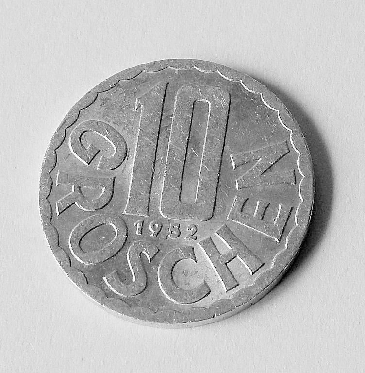 Munt Oostenrijk 10 Groschen 1952, Verzenden, Oostenrijk, Losse munt