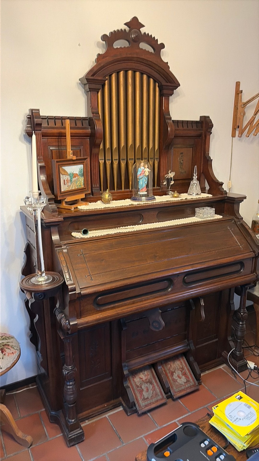 Antiek pijporgel / harmonium, Ophalen, Gebruikt, 1 klavier, Harmonium
