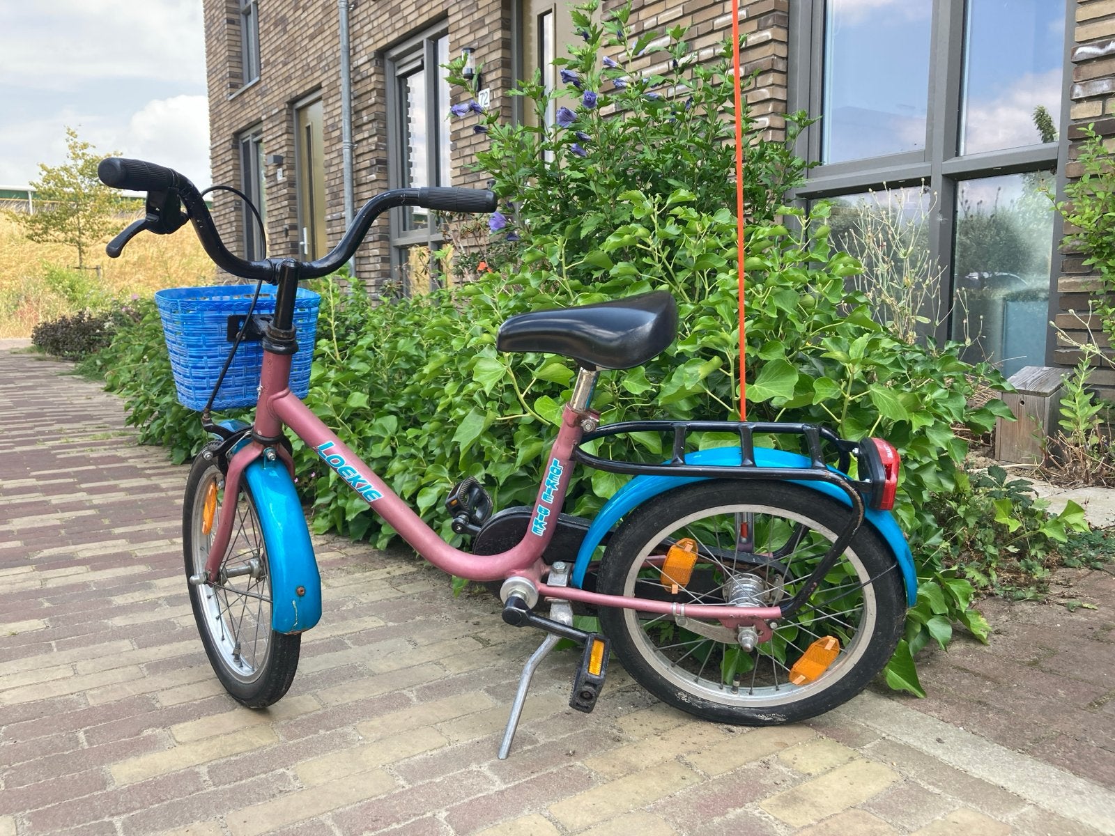 Loekie kinderfiets 16 inch met losse zijwieltjes, Fietsen en Brommers, Fietsen | Kinderfietsjes, Ophalen, Terugtraprem, Zijwieltjes