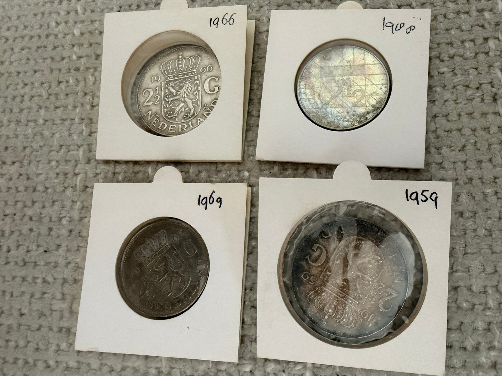 Munten , rijksdaalder , gulden , kwartjes, Ophalen of Verzenden, Overige landen, Overige waardes, Losse munt