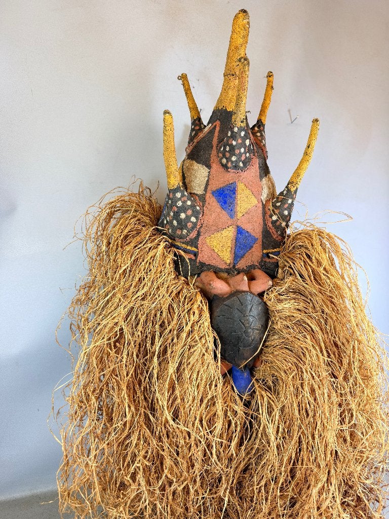 260726 - Afrikaans mukhanda Yaka turtle masker - Congo., Ophalen of Verzenden