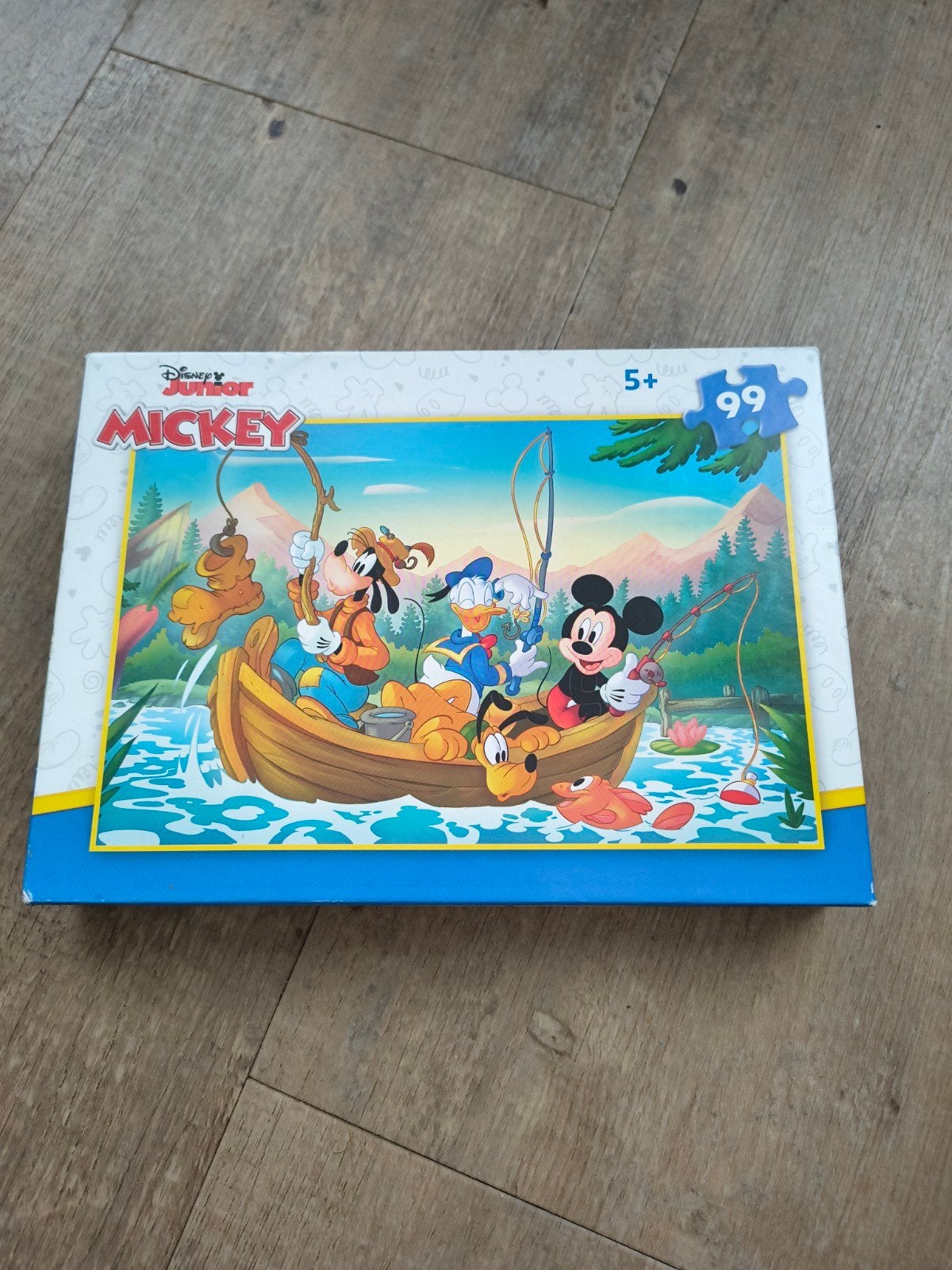 Disney Junior Mickey Vissen Puzzel 99 stukjes, Ophalen of Verzenden, Meer dan 50 stukjes, Gebruikt, 6 jaar of ouder