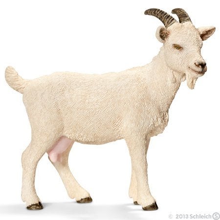 Schleich 13719 witte geit, dierfiguur, Verzamelen, Dierenverzamelingen, Verzenden, Gebruikt, Boerderijdier, Beeldje of Figuurtje