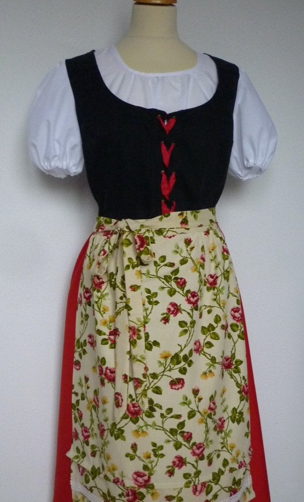 685 DIRNDL BLOEM SCHORT VAN GOEDE  KWALITEIT (nieuw), Ophalen of Verzenden, Nieuw