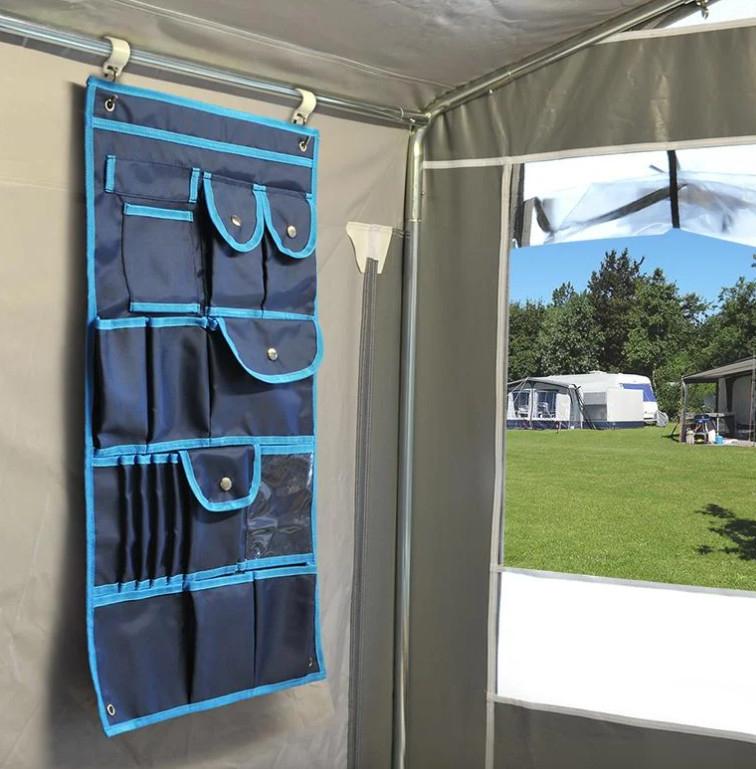 Organizer 39x74 CM Blauw voor stang of Garagedeur camper, Caravans en Kamperen, Camper-accessoires, Buurserstraat 15 A, 7481 EG,Haaksbergen