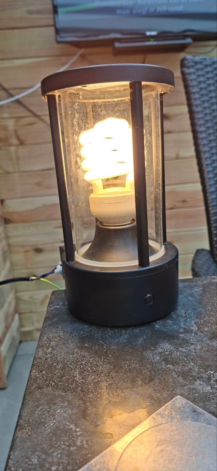 Mooie mat zwarte buitenlamp - Wandlamp, Gebruikt, Minder dan 50 watt, Wandlamp, Aluminium