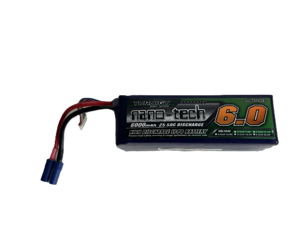 Turnigy 6.0 25-50C Nano-tech 6000mah lipo rc, Ophalen of Verzenden, Gebruikt, Overige schalen, Onderdeel