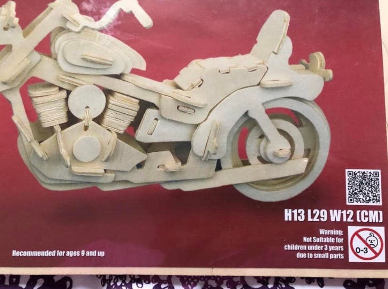 Houten 3D Puzzel Modelbouw Kit - Amerikaanse Motorfiets, Ophalen of Verzenden, Nieuw