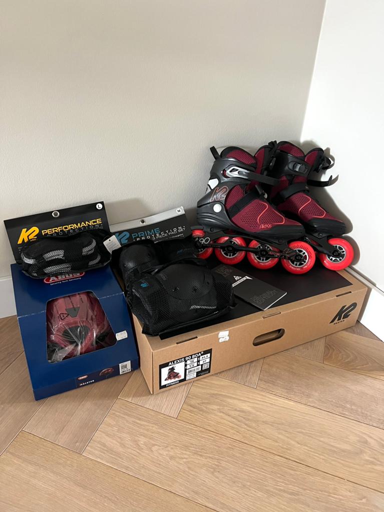 K2 Alexis 90 BOA Inline Skates met Bescherming - Maat 41.5, Ophalen, K2, Verstelbaar, Nieuw