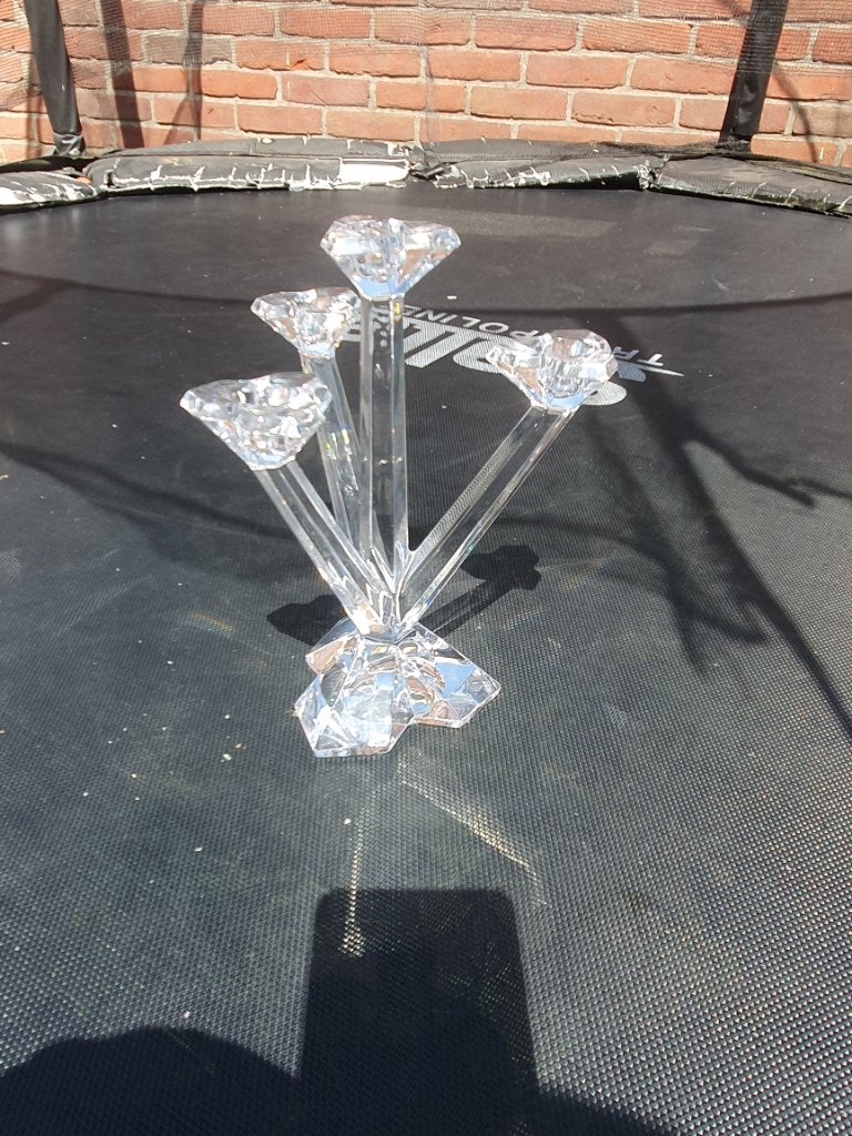 Villeroy en Boch crystal kandelaar, Ophalen of Verzenden, Wit, Overige materialen