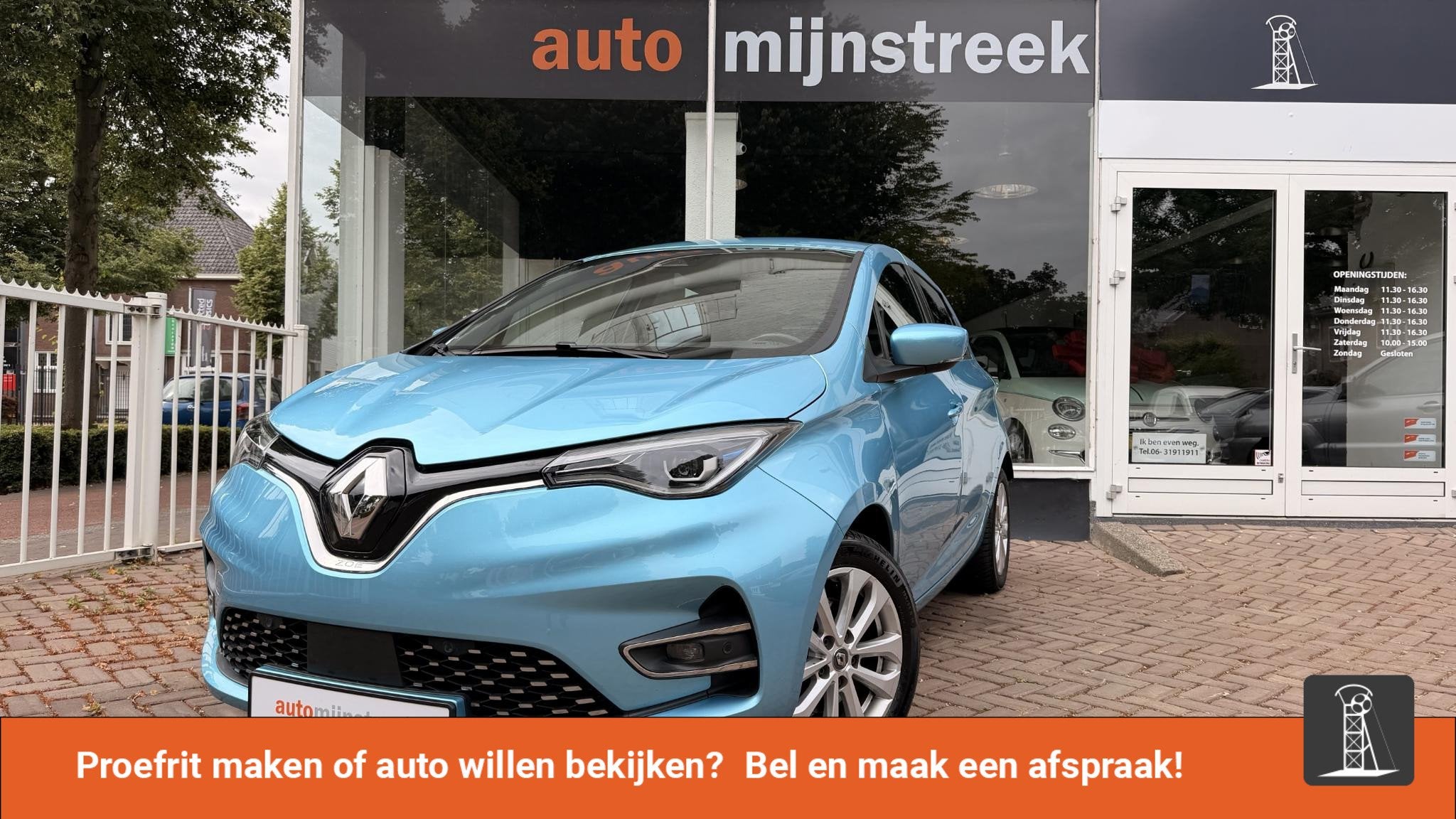 Renault ZOE R110 Life Carshare 52 kWh | Accu eigendom | Warm, Auto's, Stof, Gebruikt, 395 km, Blauw