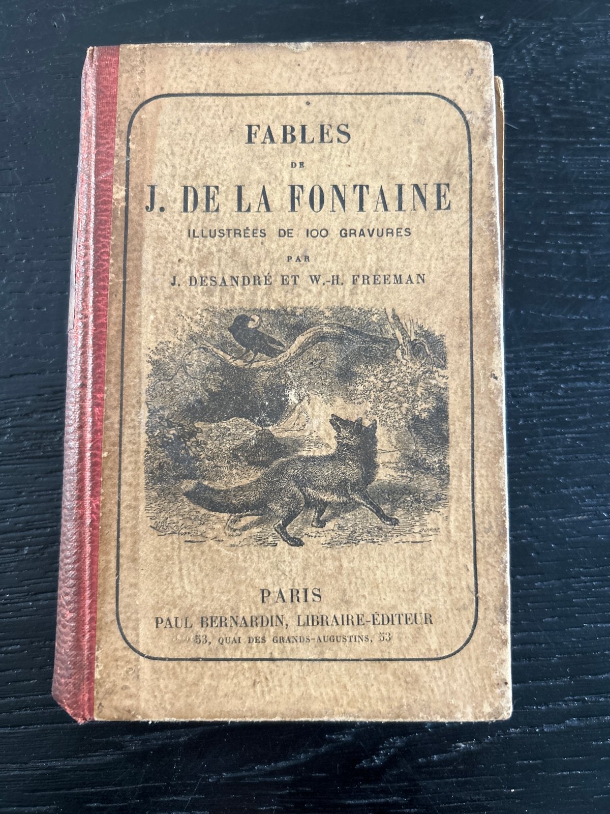 Antiek boek: Fables de J. de La Fontaine, geïllustreerd, Ophalen of Verzenden