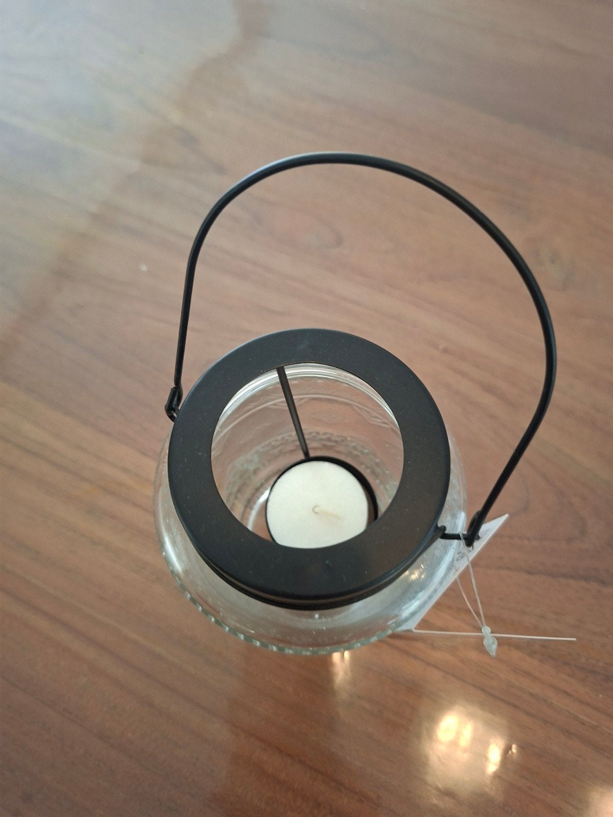Glazen lantaarn met metalen hengsel - H&S Collection, Ophalen
