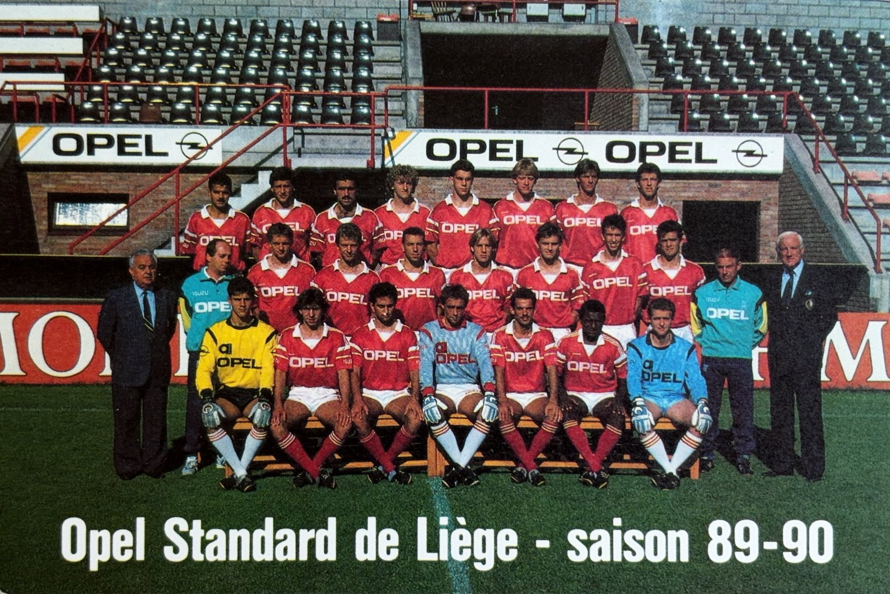 Elftalkaart Standard Luik - seizoen 1989/1990, Ophalen of Verzenden, Zo goed als nieuw, Feyenoord, Spelerskaart