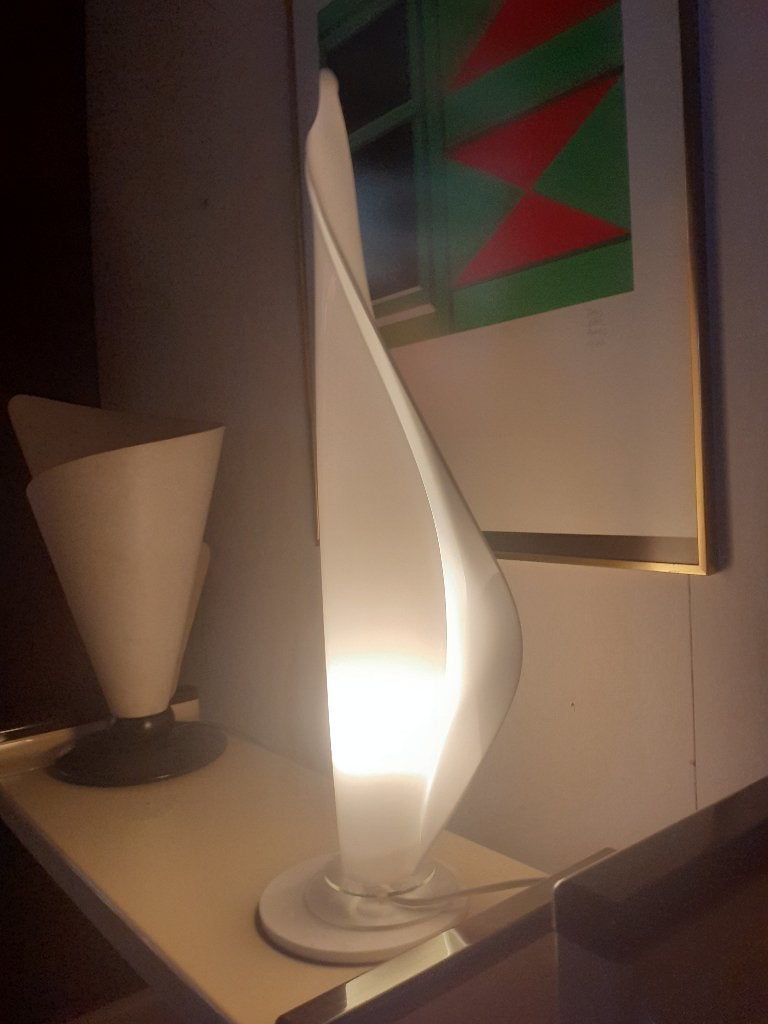 Wout Wessemius flame tafellamp jaren 80 design retro, Gebruikt, Wout Wessemius, Kunststof, ?
