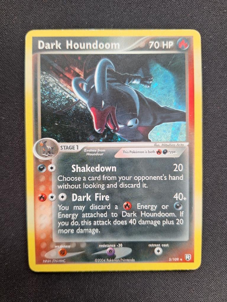 Dark Houndoom #5 Pokemon Team Rocket Returns, Ophalen of Verzenden, Zo goed als nieuw, Losse kaart, Foil