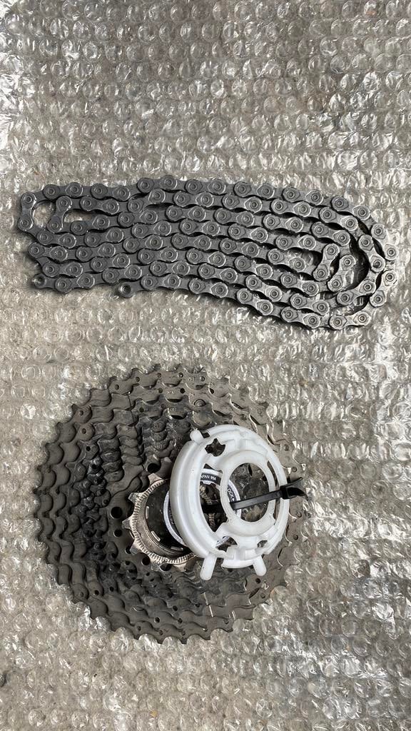 Shimano 10 sp cassette + ketting, Fietsen en Brommers, Fietsonderdelen, Ophalen, Gebruikt, Racefiets, Derailleur of Ketting