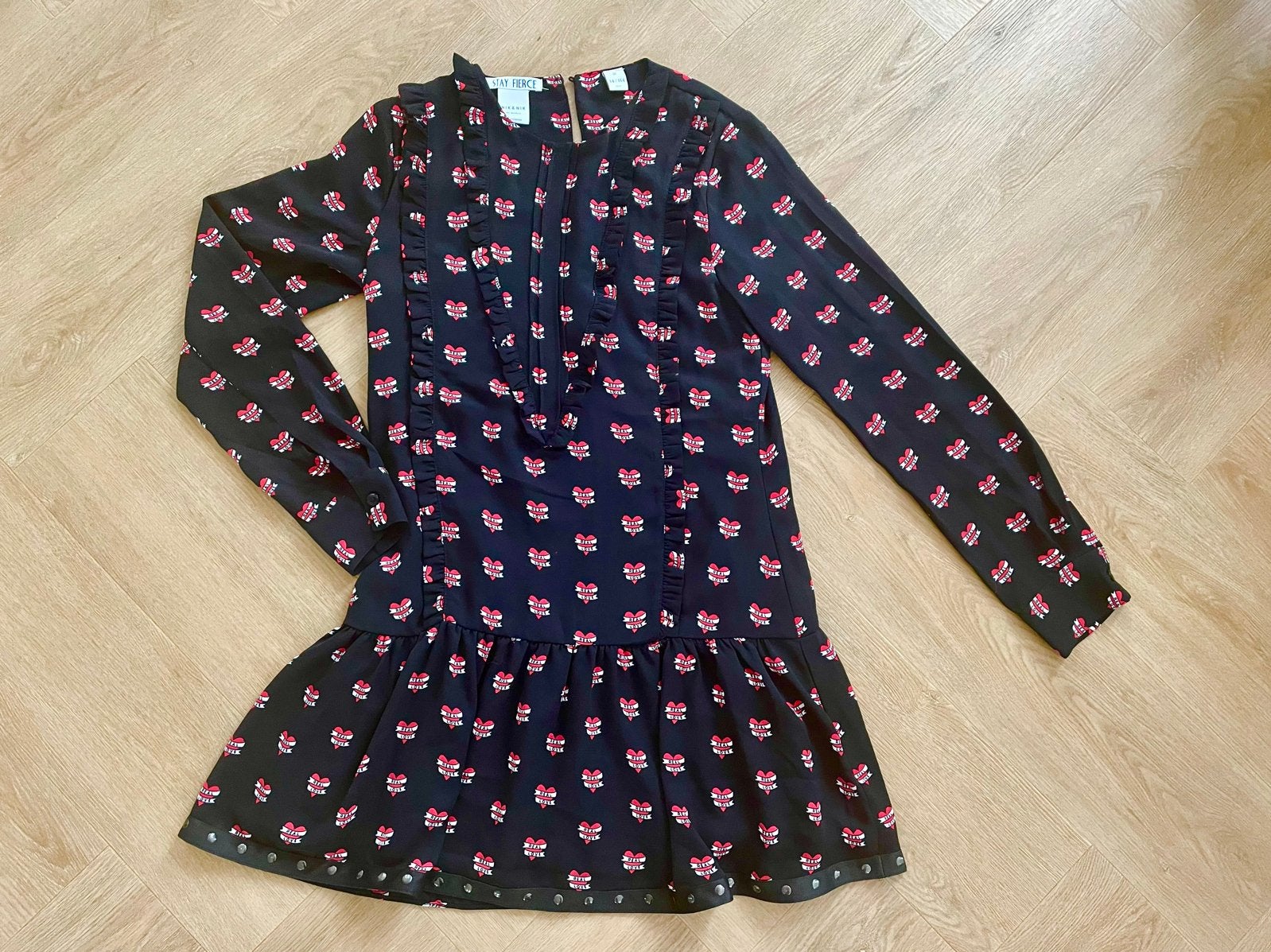 Nik&Nik mooi jurkje met mooie print maat 164, Verzenden, Zo goed als nieuw, Meisje, Jurk of Rok