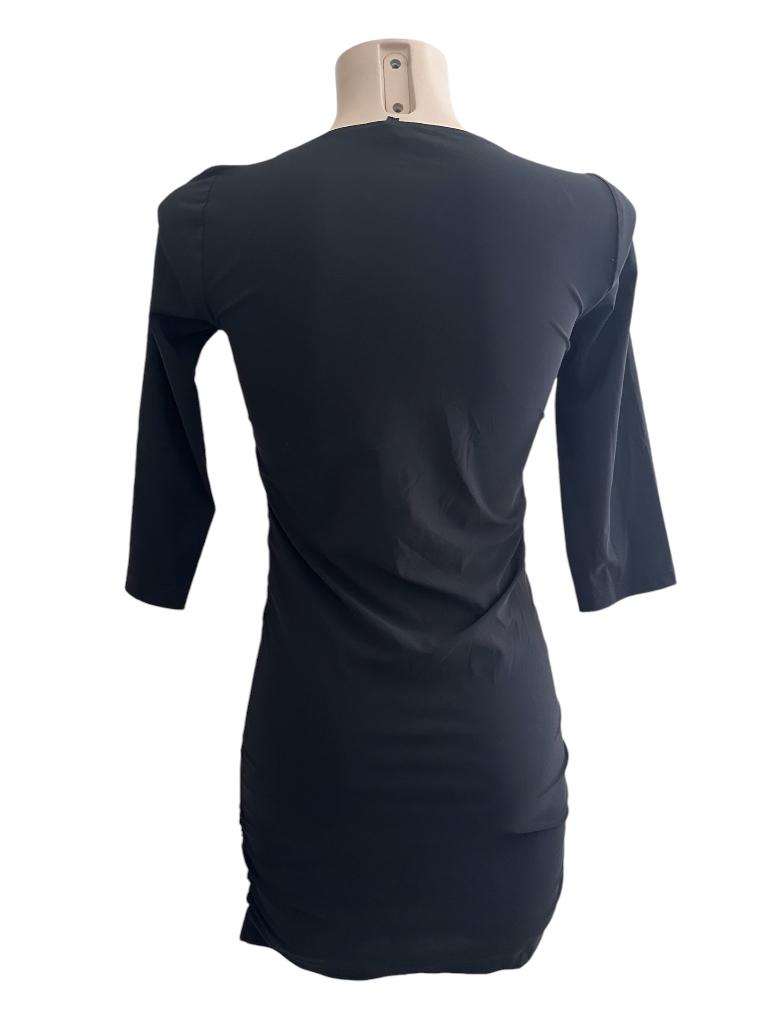 Moq jurk S, Kleding | Dames, Jurken, Zwart, Ophalen of Verzenden, Zo goed als nieuw, Onder de knie