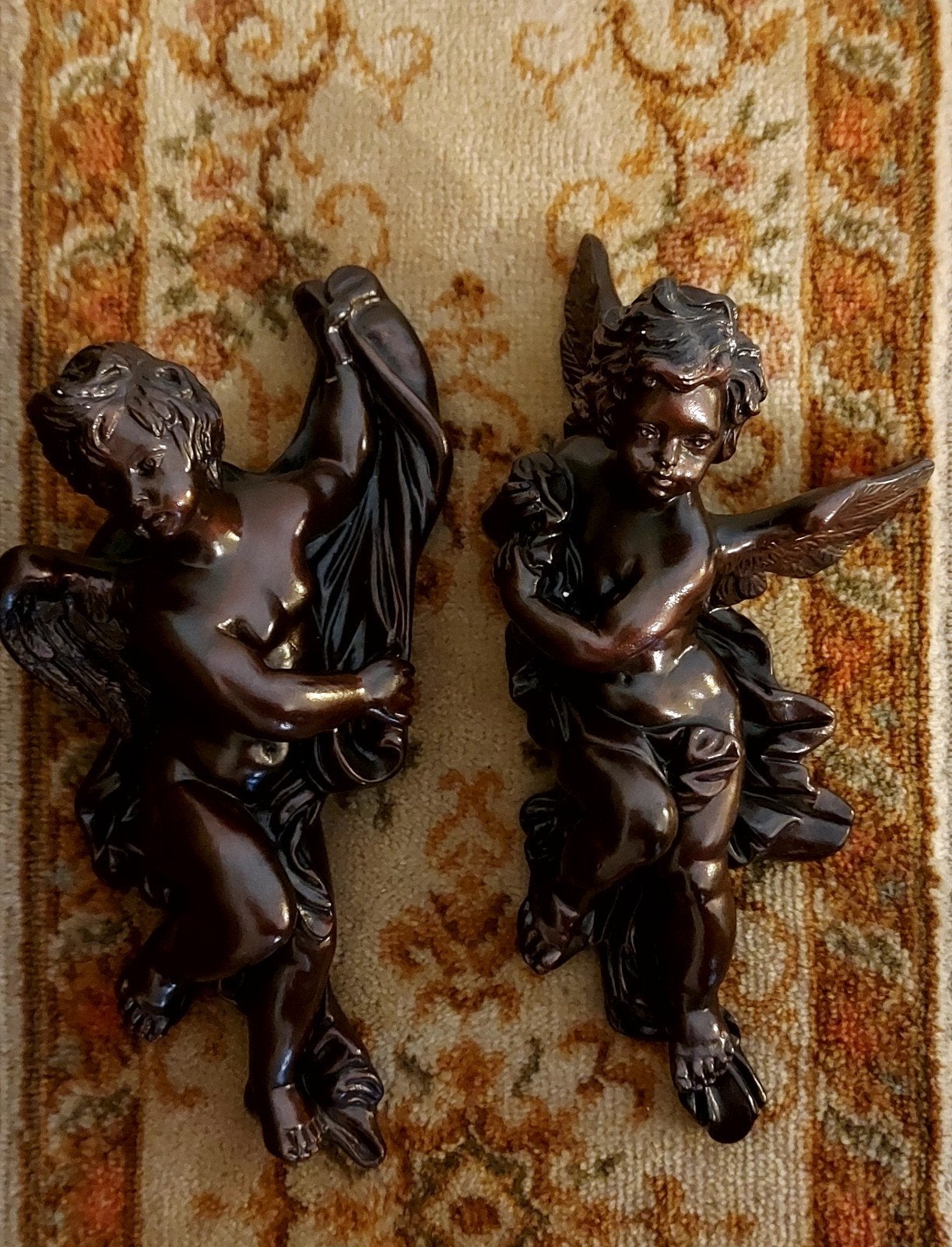 2 mooie grote engelen voor aan de wand, Antiek en Kunst, Ophalen