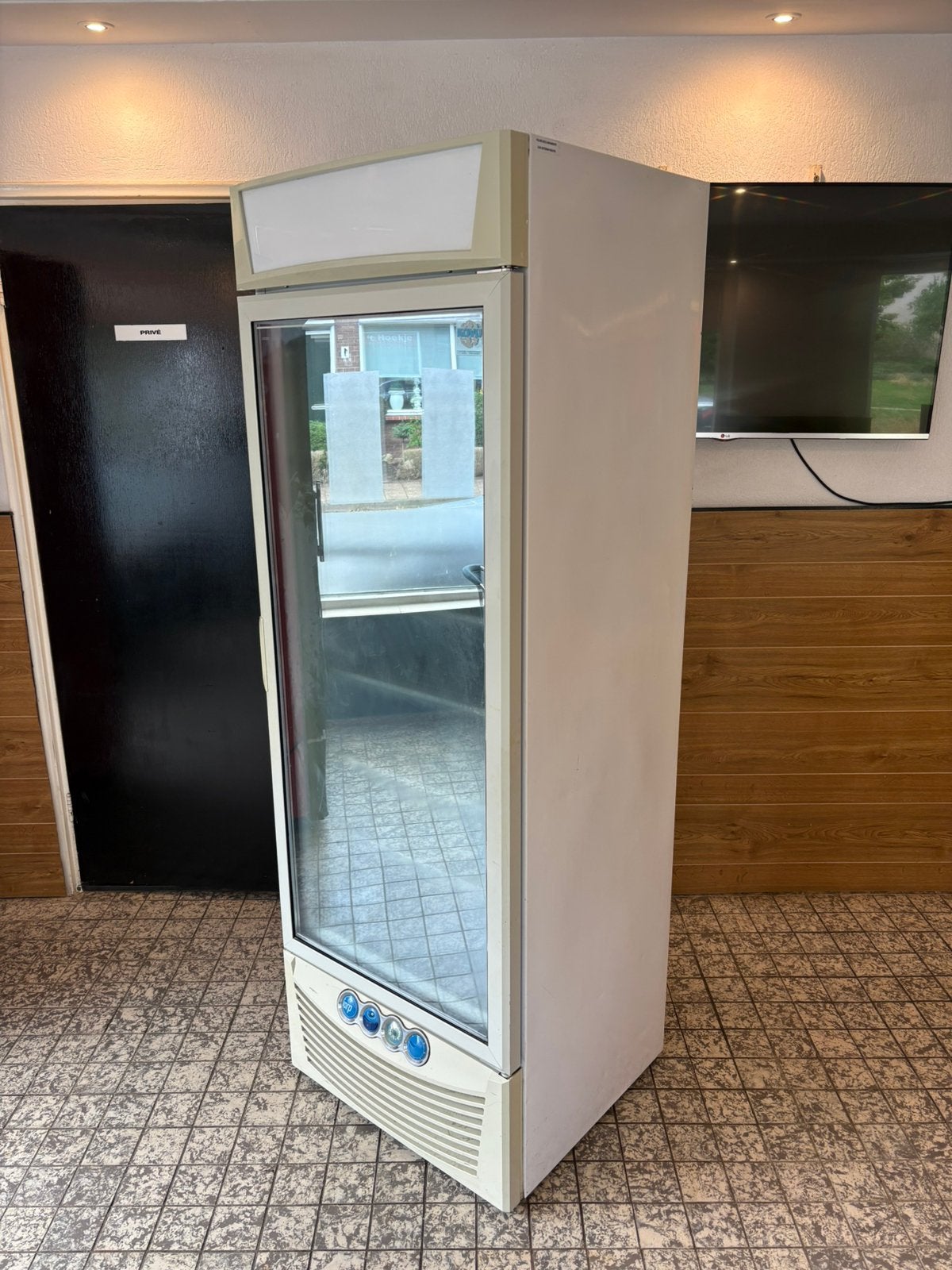 glazendeur diepvries ijskast vriezer, Witgoed en Apparatuur, Vriezers en Diepvrieskisten, Ophalen, Gebruikt, 160 cm of meer