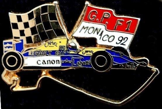 Renault G.P. F1 Monaco 92 pin (2), Verzenden, Nieuw, Sport, Speldje of Pin