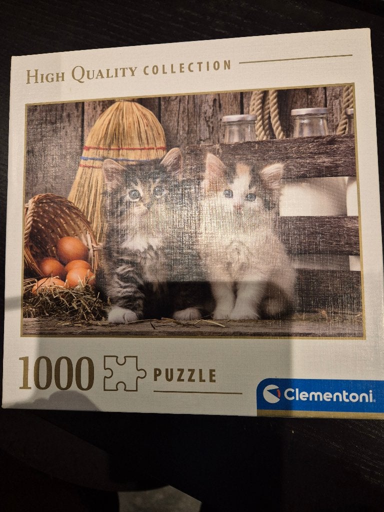 Clementoni puzzel Lovely kittens, Ophalen of Verzenden, 500 t/m 1500 stukjes, Zo goed als nieuw, Legpuzzel