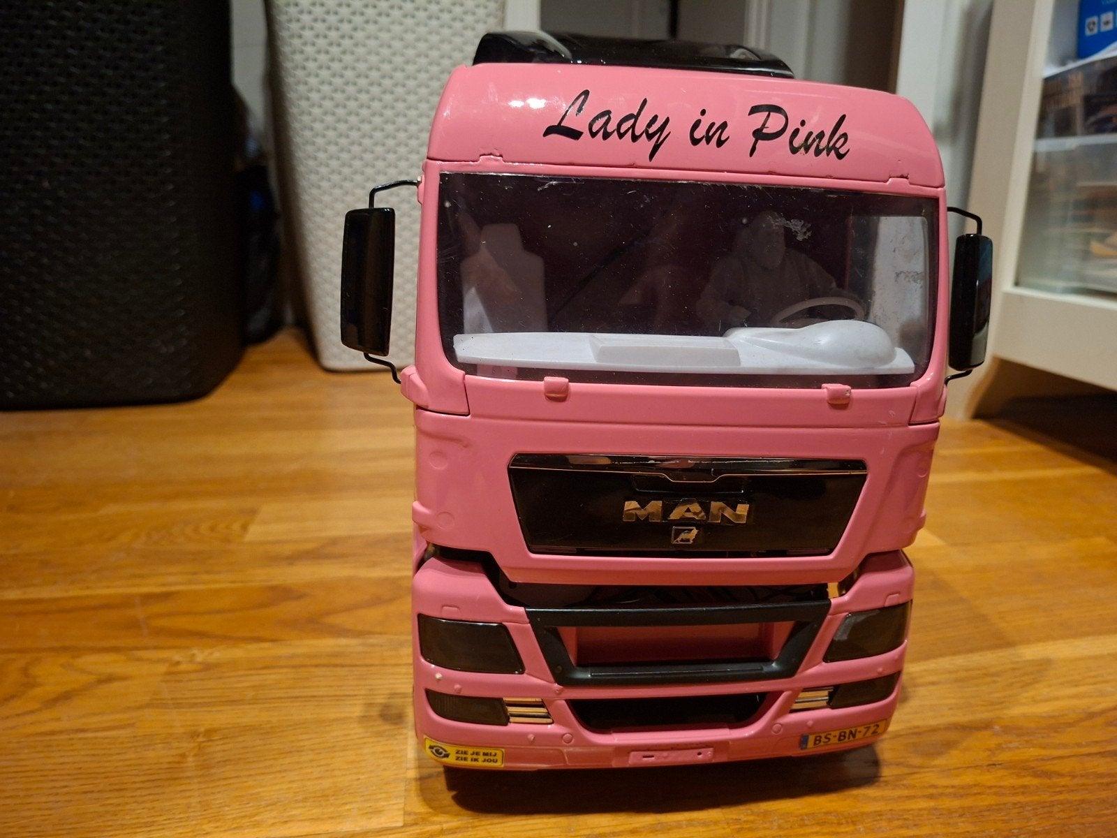 Tamiya MAN "roze" RC Truck, Hobby en Vrije tijd, Elektro, Gebruikt, Schaal 1:14, Ophalen of Verzenden