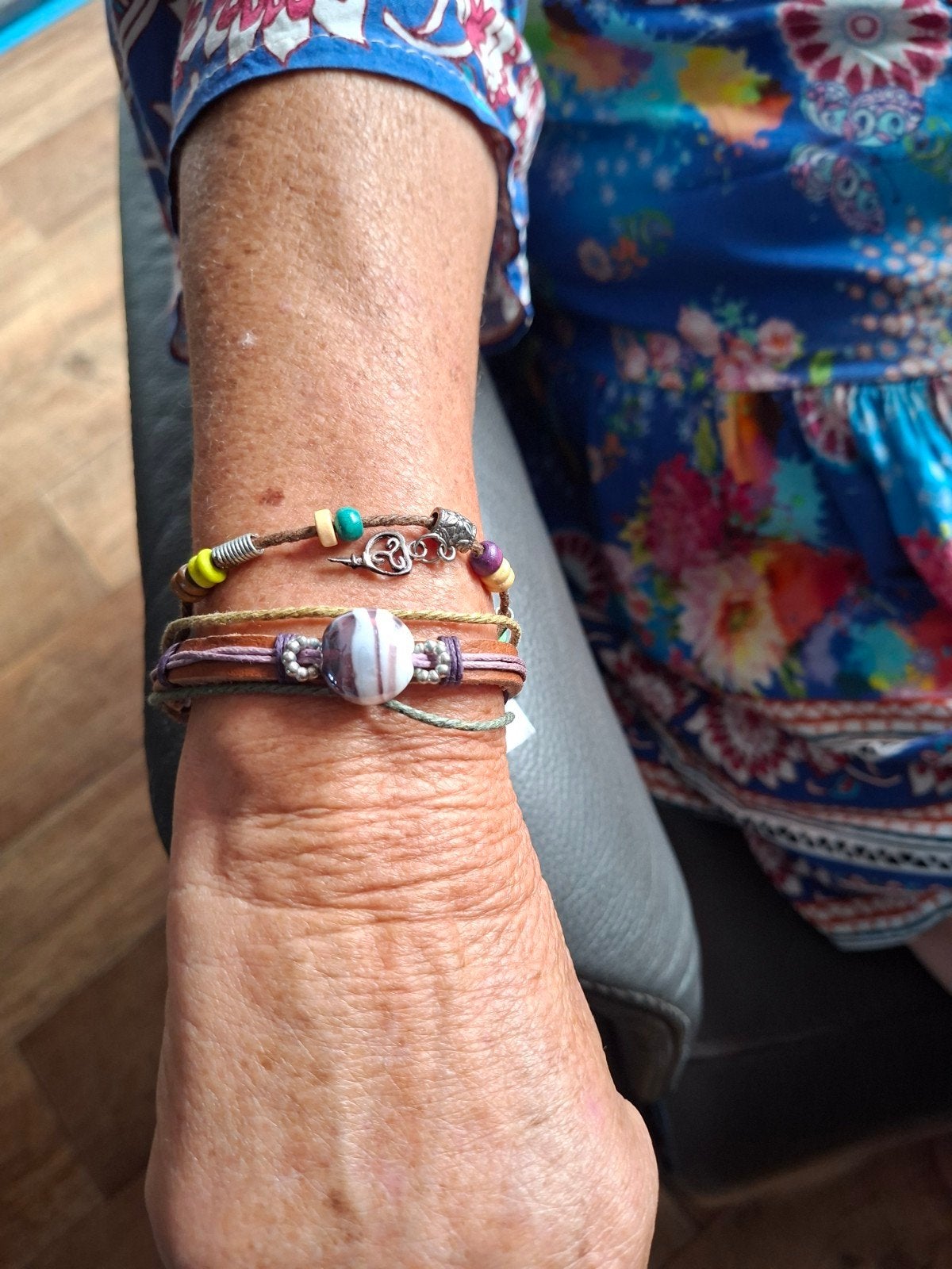 nieuw lederen armband met steentje 5 euro, Ophalen of Verzenden, Nieuw
