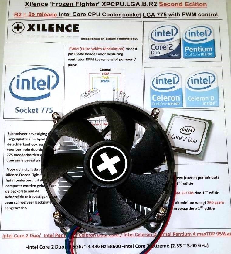 Xilence CPU processor koeler socket 775 P4 XPCPU.LGA.B.R2, Computers en Software, Vintage Computers, Ophalen of Verzenden, Xilence