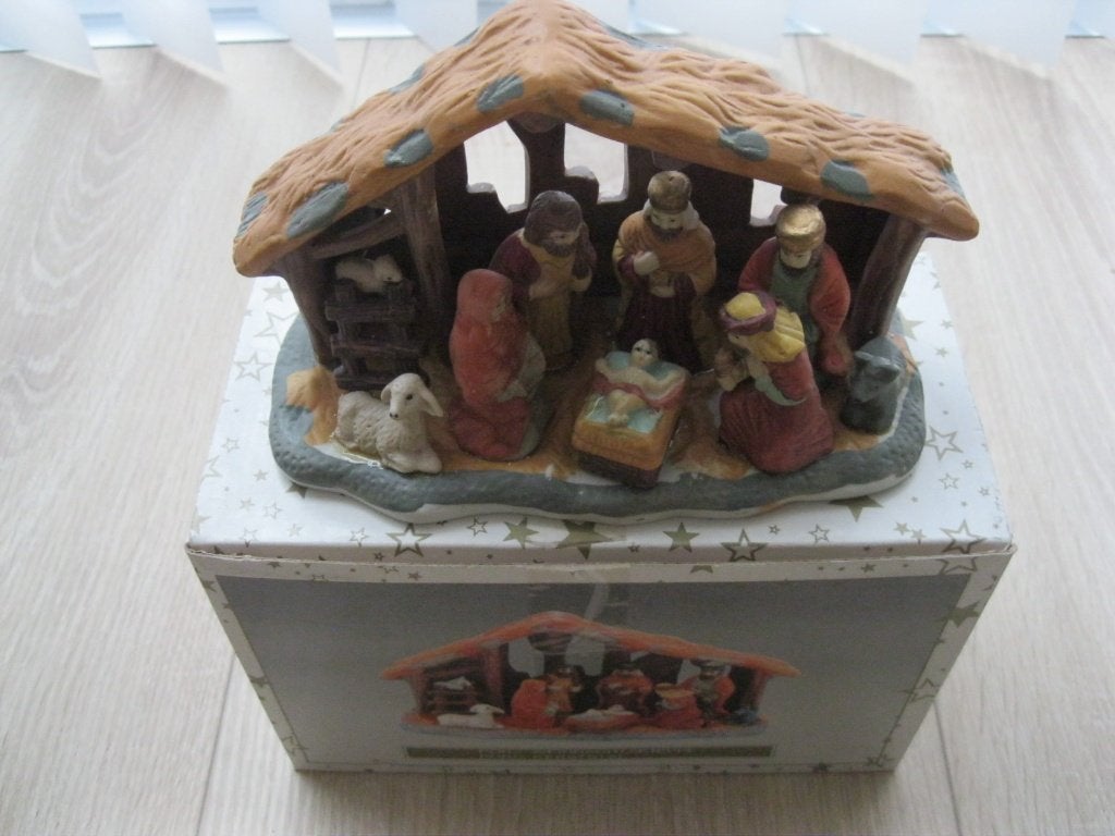 KERSTSTALLETJE VINTAGE, Ophalen of Verzenden, Zo goed als nieuw