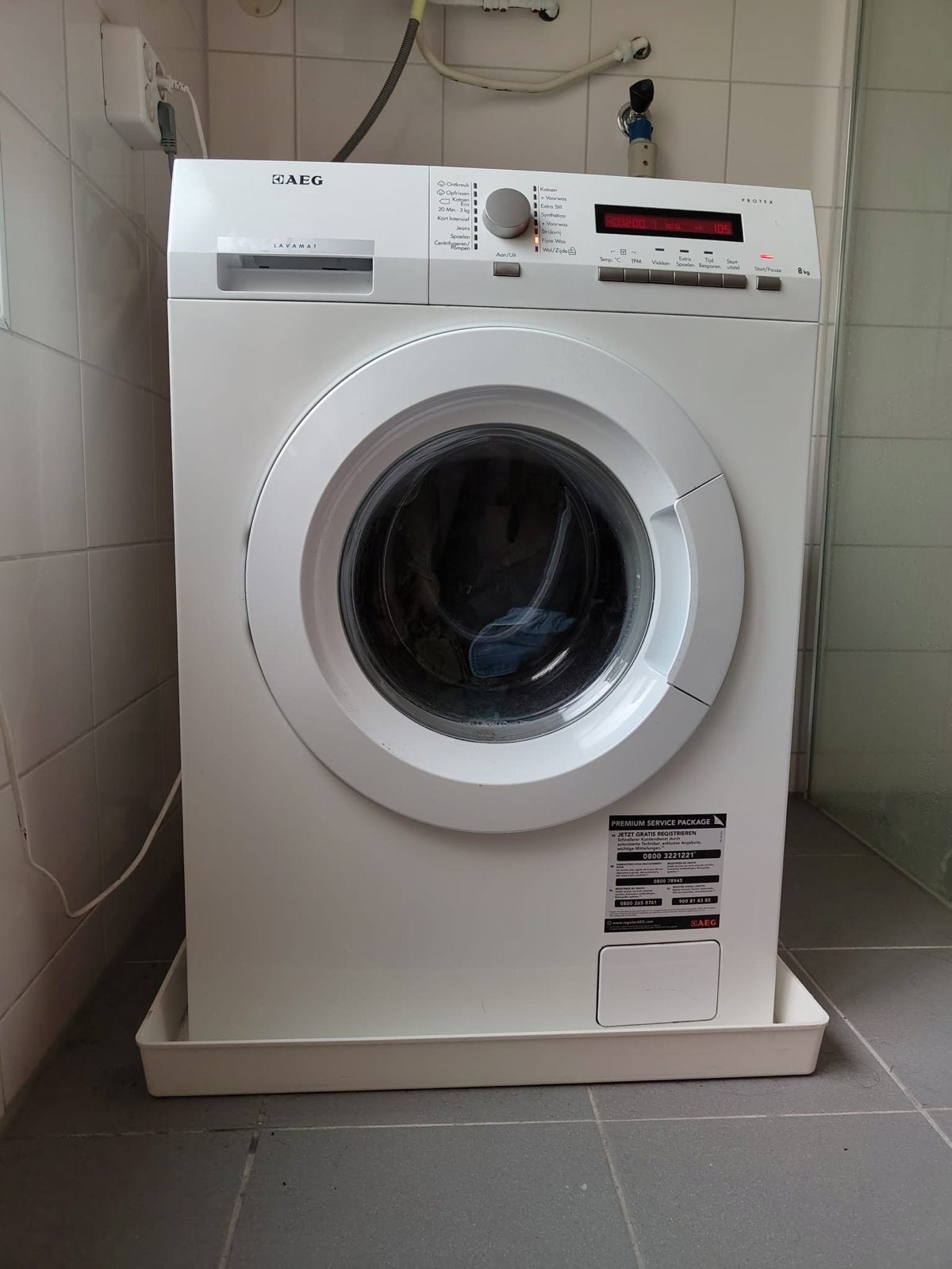 AEG Lavamat Protex wasmachine — 8 kg — A+++ — werkt perfect, 6 tot 8 kg, Ophalen, Gebruikt, 1200 tot 1600 toeren