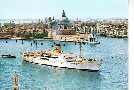 Scheepvaart: Motonavi-Enotria-Messapia. Italië. 19-03, Ophalen of Verzenden, 1960 tot 1980, Gelopen, Italië