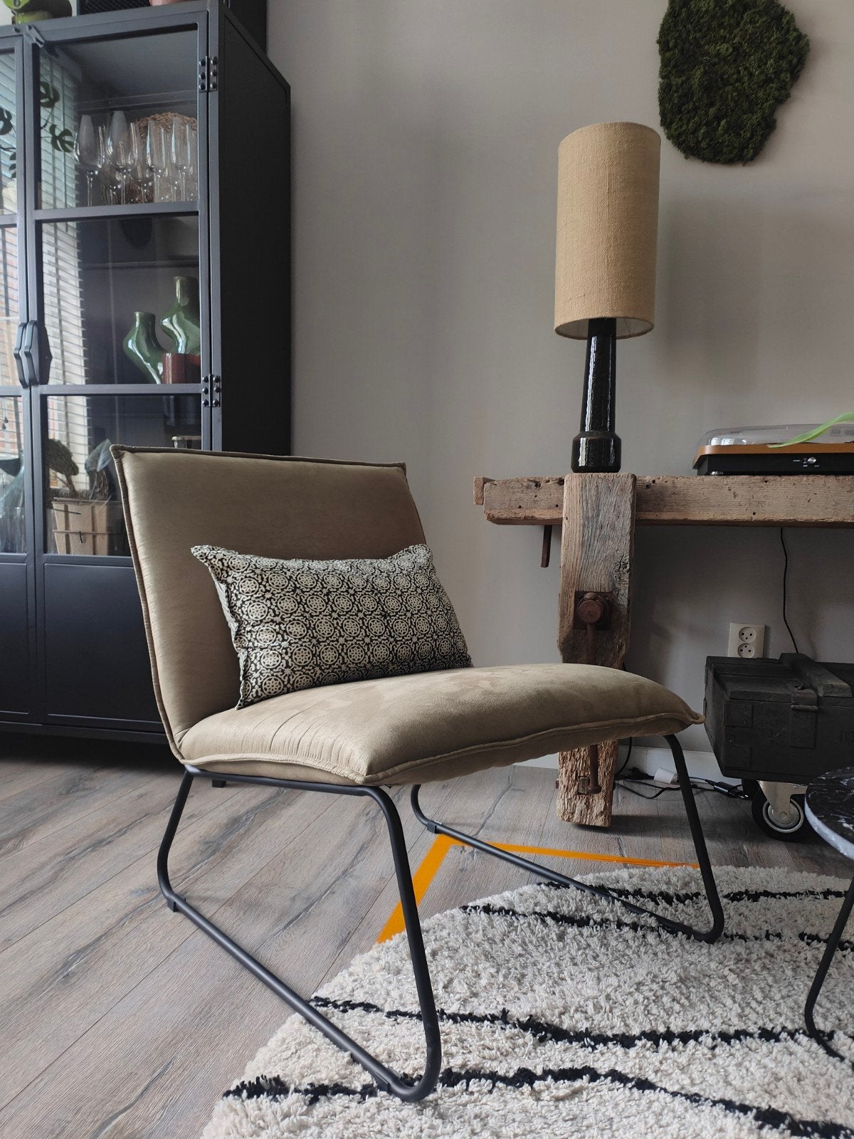 Relaxfauteuil 'James' van Leen Bakker groen, Ophalen, 75 tot 100 cm, Zo goed als nieuw, Stof